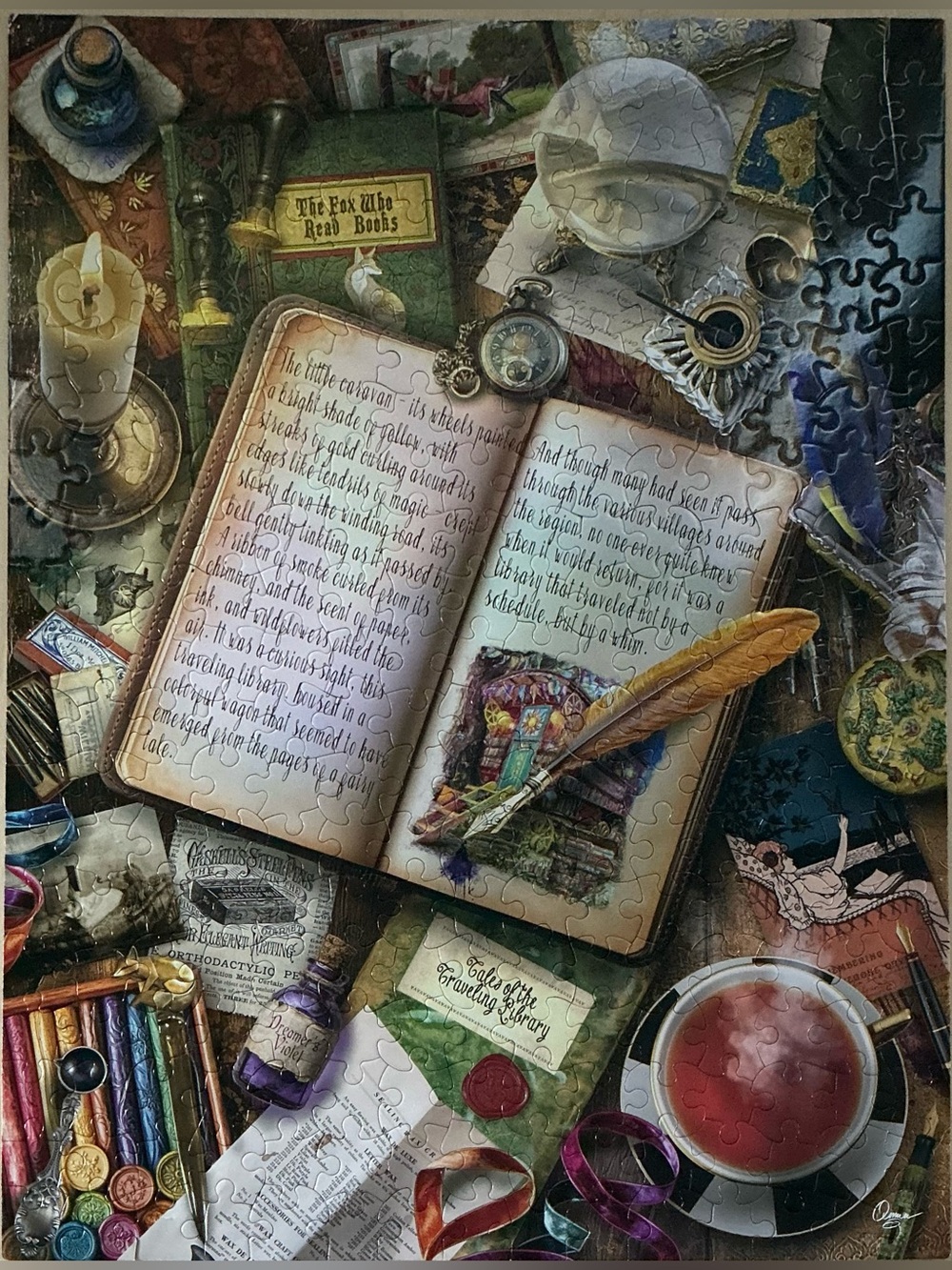 Buffalo Games Aimee Stewart 3 In 1 Multipack “Traveling Library” Jigsaw Puzzles - Picture 3 of 9